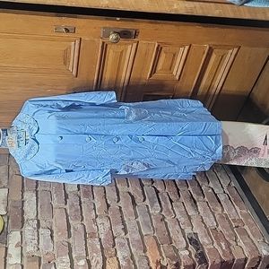 Vintage Shadowline housecoat pinup retro sleepwear embroidery lace